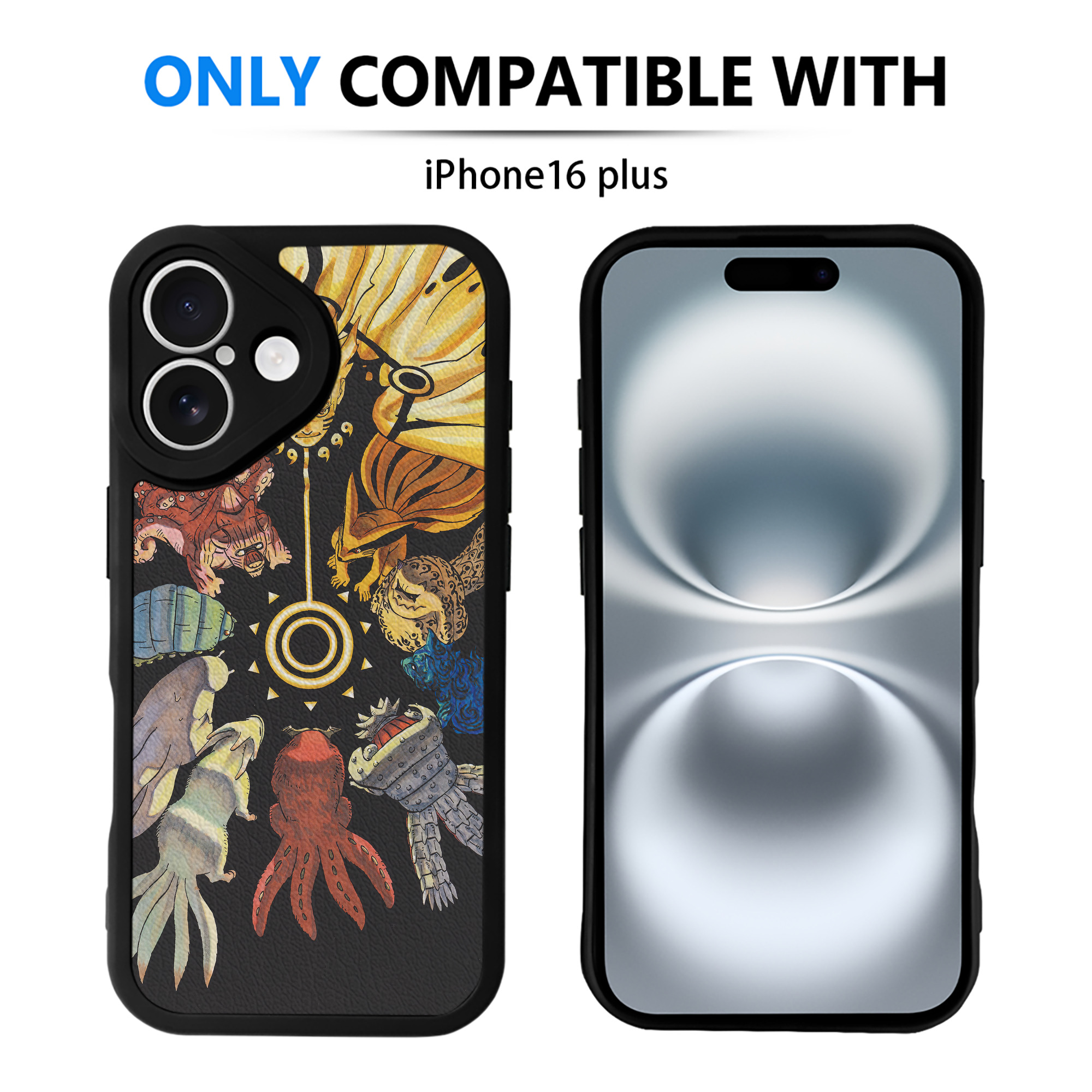 （画像用） NARUTO -ナルト- NARUTO -ナルト- 疾風伝 【iPhone 16シリーズ対応】シリコンスマホケース（レザー調） 材質：シリコン